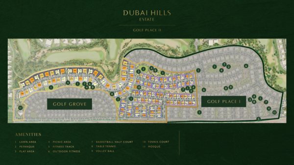 Вилла с 6 спальнями и гостиной в Golf Place II | Dubai Hills Estate